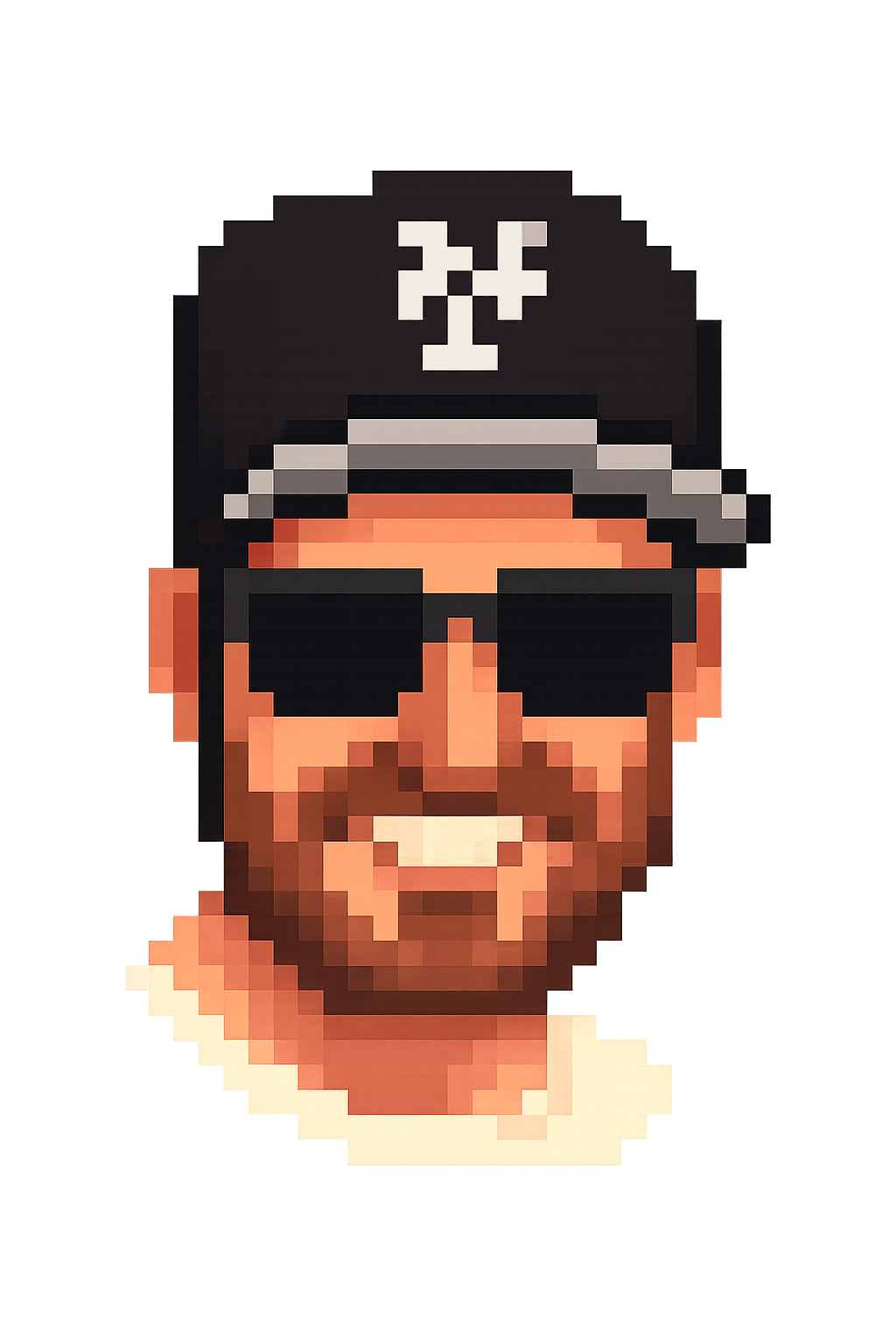 AI-generated pixel hero